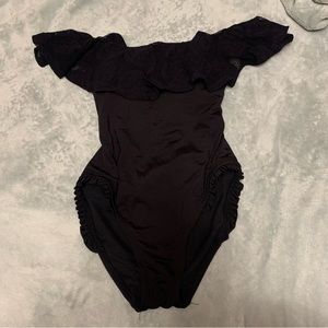 Size 6 black one piece swimsuit
